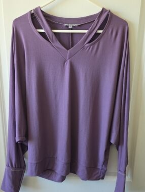 white birch Lavender Scoop Neck Top